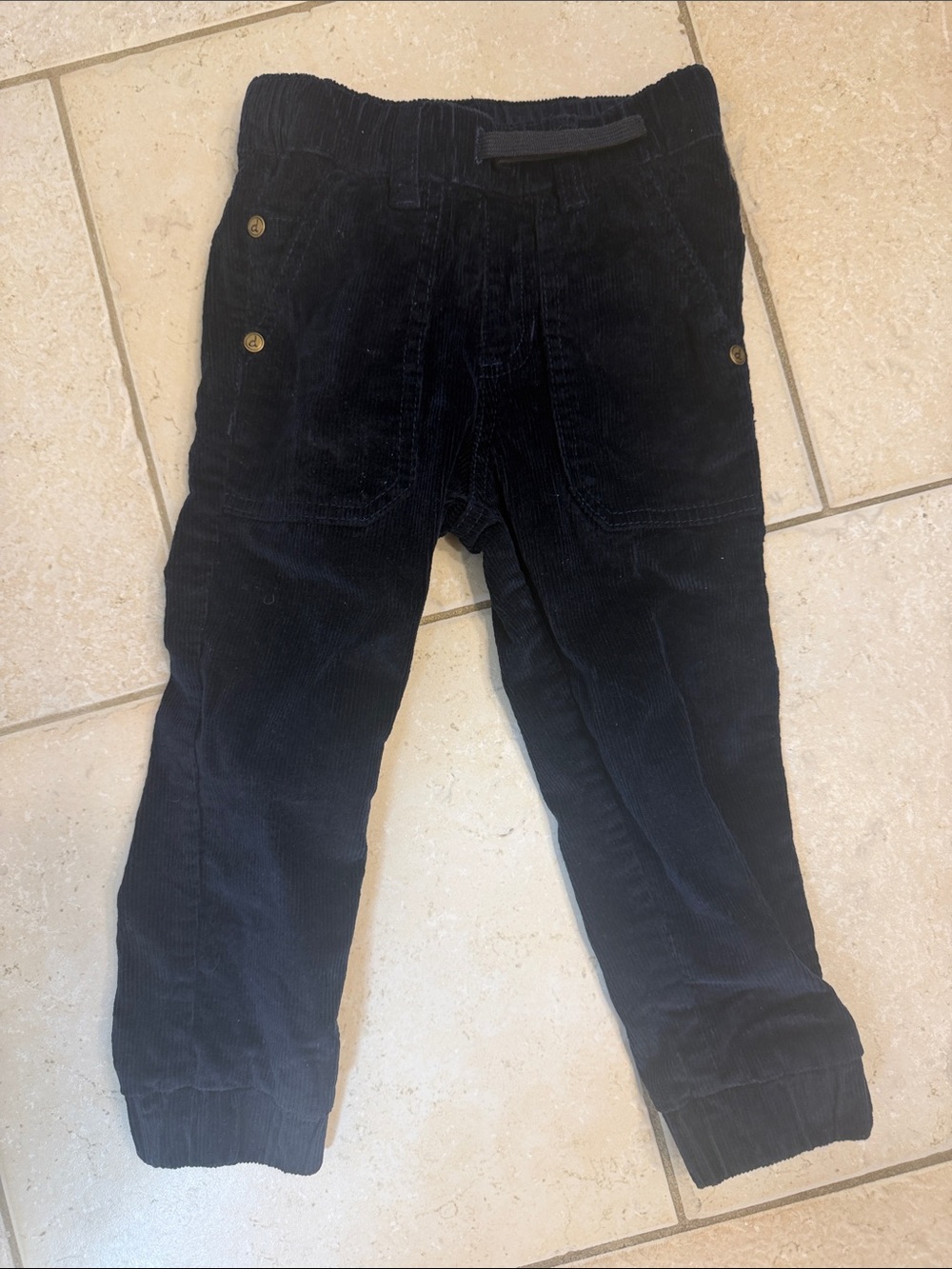 Kid’s Deux Par Deux Navy Corduroy Pants